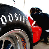 Low profile shot of a Jongbloed JRW 330 wheel and tire on the F1000 race car by Philly Motor Sports