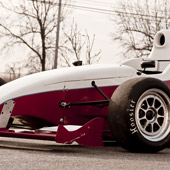 front nose and aerodynamic wing of Formula B F1000 race car