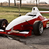 frontal view of the Formula B F1000 race car from Philly Motor Sports