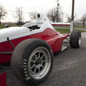 Middle section and rear wing of the Formula B F1000 race car