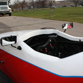 view of the interior of the cockpit of the F1000 race car from Philly Motor Sports