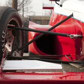 F1000 race car and triangulated side impact frame rails